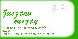 gusztav huszty business card